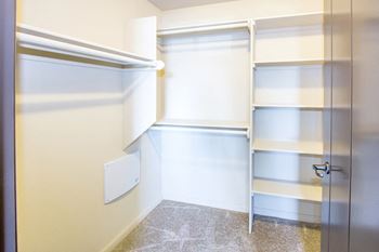 Abundant storage including walk-in closets
